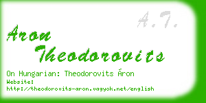 aron theodorovits business card